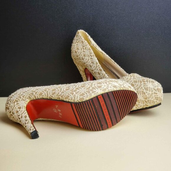 NEW Size 8/39 Glitter Heel Shoes - Picture 2 of 3